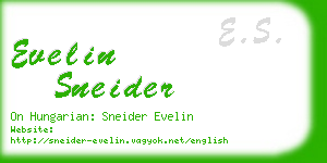 evelin sneider business card